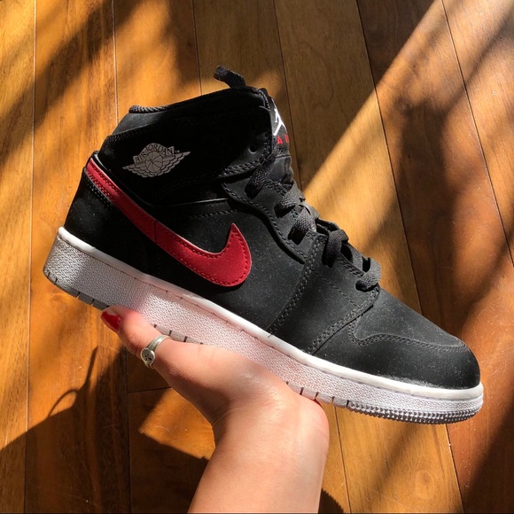 Nike Shoes - Nike Air Jordan 1 Mid Multi-Color Swoosh (GS)